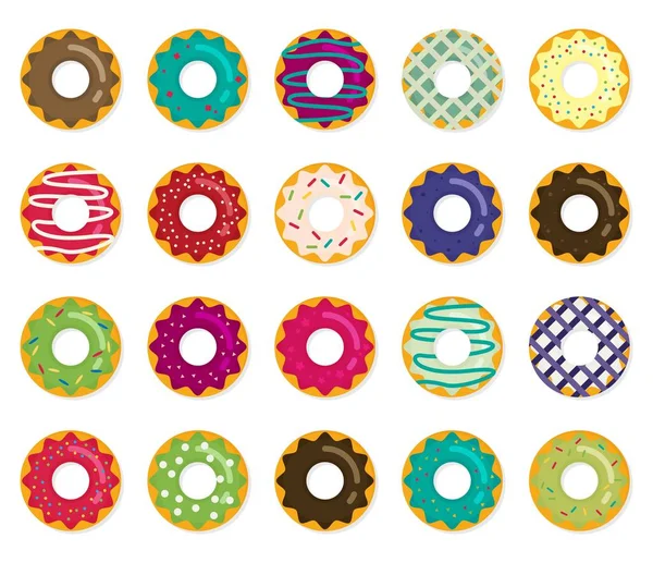 Donuts collectie set — Stockvector