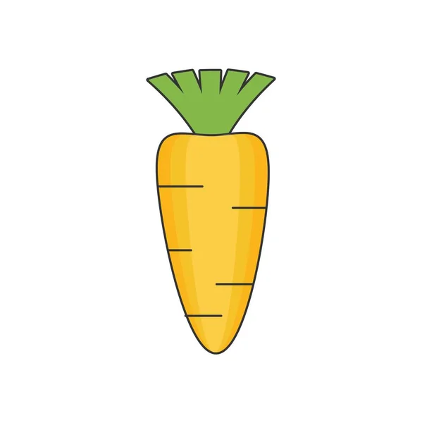 Icône plate de carotte — Image vectorielle