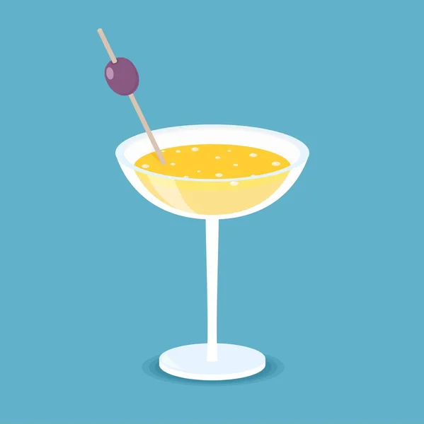 Cocktail dans un style plat — Image vectorielle