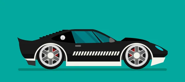 Coche de carreras plano — Vector de stock