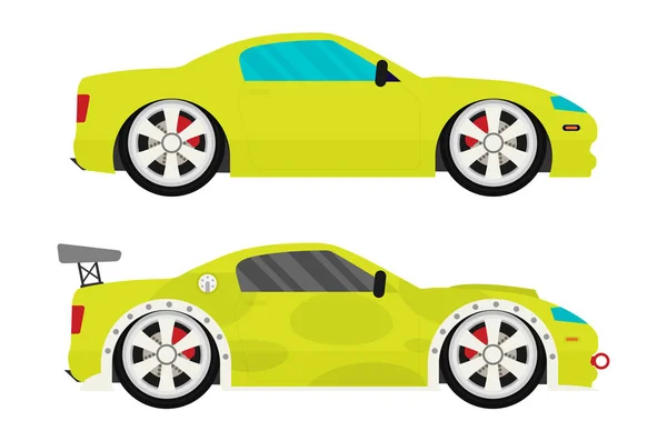 Coche de carreras plano — Vector de stock