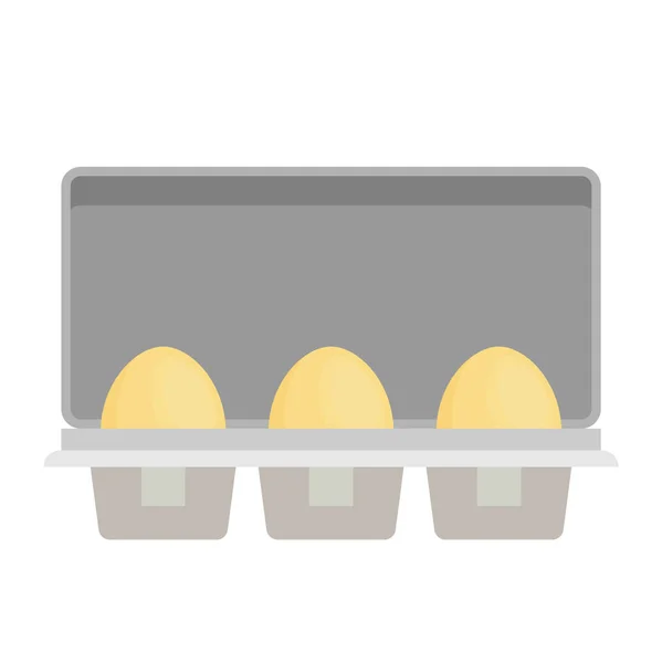 Package of eggs flat — Stock Vector