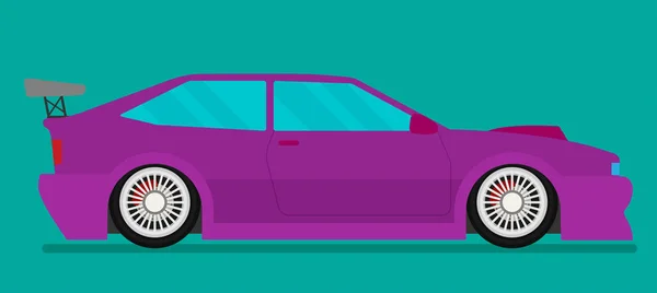 Coche de carreras plano — Vector de stock