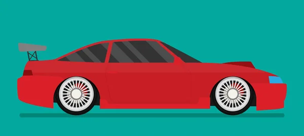 Coche de carreras plano — Vector de stock