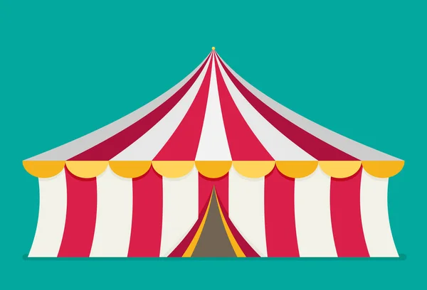 Tienda de circo, diseño plano — Vector de stock