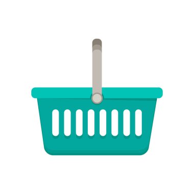 alışveriş sepeti düz simgesi