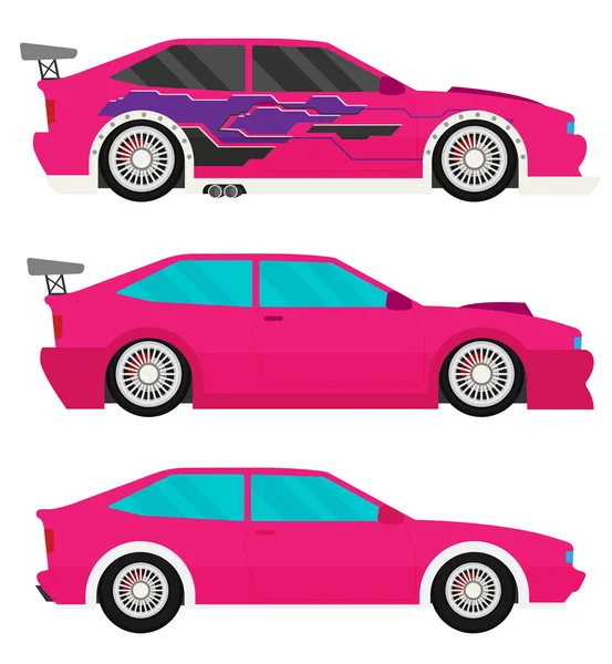 Coche de carreras plano — Vector de stock