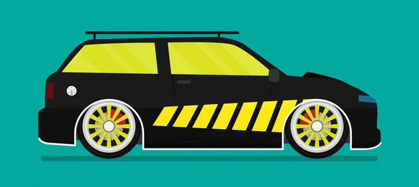 Coche de carreras plano — Vector de stock