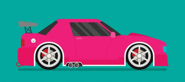 Coche de carreras plano — Vector de stock