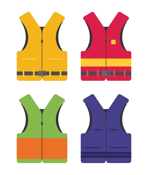 Ensemble de veste couleur — Image vectorielle