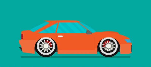 Coche de carreras plano — Vector de stock