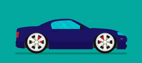 Coche de carreras plano — Vector de stock