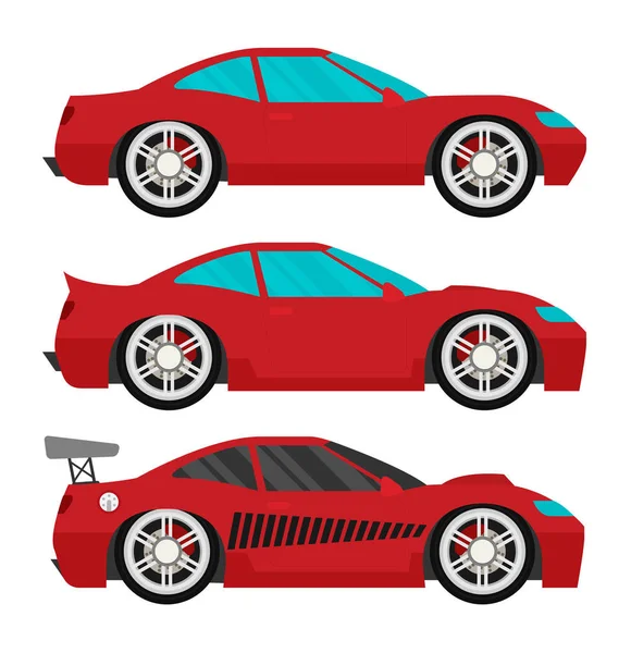 Coche de carreras plano — Vector de stock