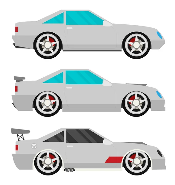 Coche de carreras plano — Vector de stock