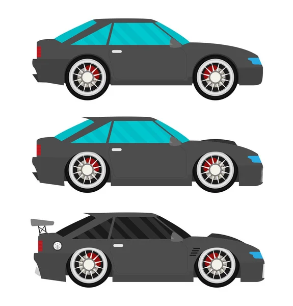 Coche de carreras plano — Archivo Imágenes Vectoriales