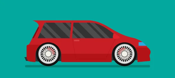 Coche de carreras plano — Vector de stock