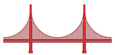 Golden gate Köprüsü illüstrasyon