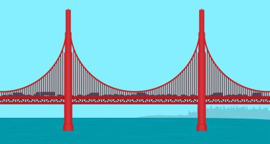 Golden gate Köprüsü illüstrasyon