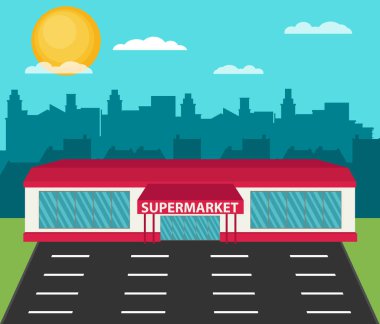 Süpermarket bina cephe