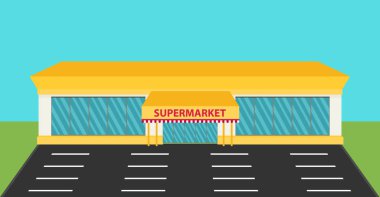 Süpermarket bina cephe