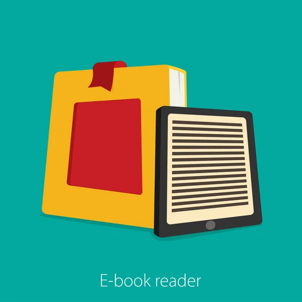 Leitor de e-book e educação moderna —  Vetores de Stock