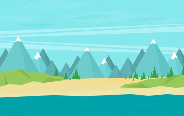 Ilustración del paisaje natural . — Vector de stock