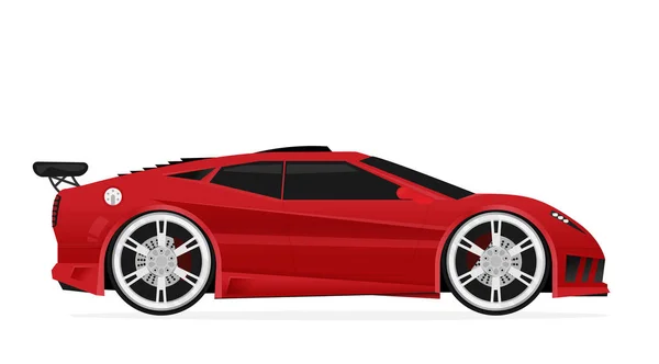 Coche de carreras plano — Vector de stock