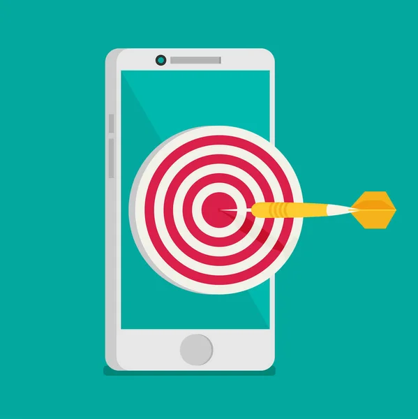 Mobiele marketing en targeting. — Stockvector