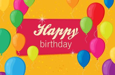 renkli birthday arka plan