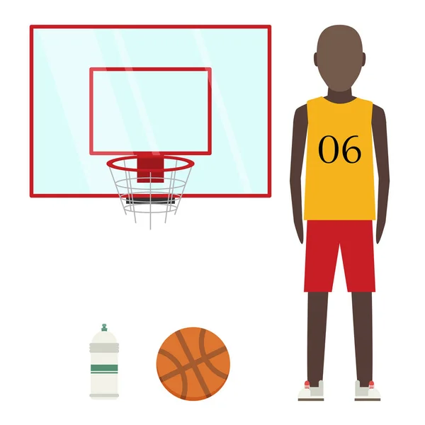 Concepto de jugador de baloncesto . — Vector de stock