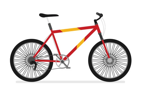 Vélo plat isolé sur blanc — Image vectorielle