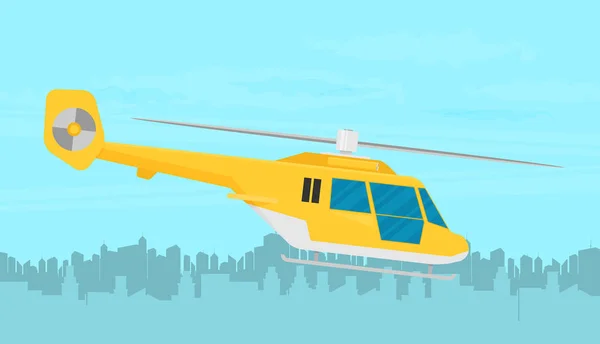 Вертолет в небе — стоковый вектор
