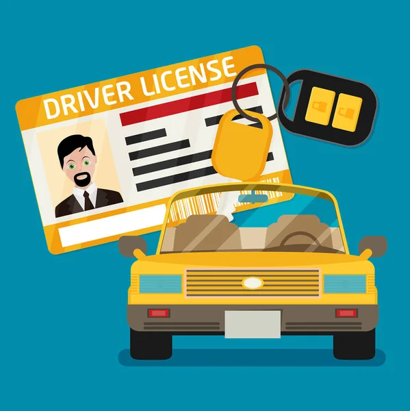 Ilustracja kolor licencji kierowcy — Wektor stockowy