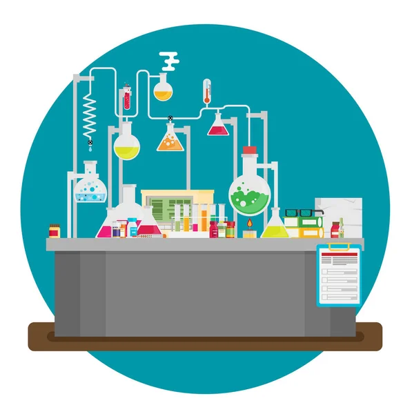 Infográficos de laboratório médico —  Vetores de Stock