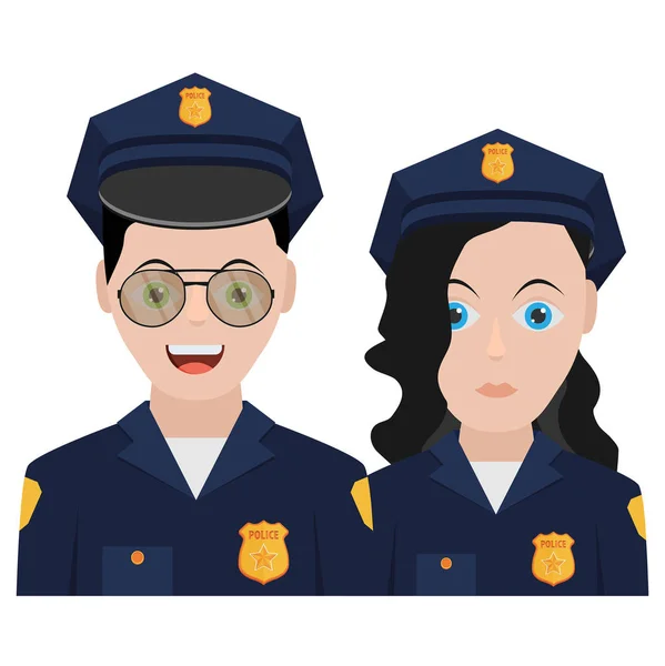 Police officer avatar illustration. — Stock Vector