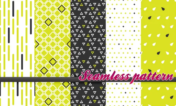 Seamless patterns set collection — Stock Vector