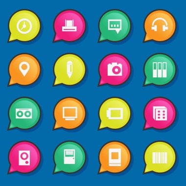 web ve mobil için düz simgeler