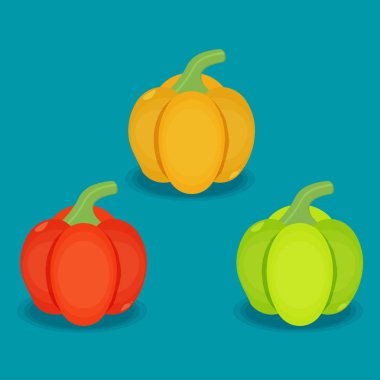 Renkli biber illüstrasyon