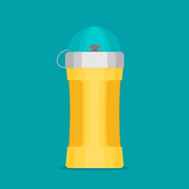 Su şişesi. Düz tasarım. 