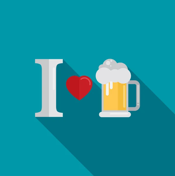 大杯啤酒图标 — 图库矢量图片