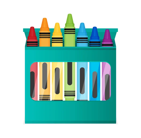 Crayons poliméricos multicoloridos — Vetor de Stock