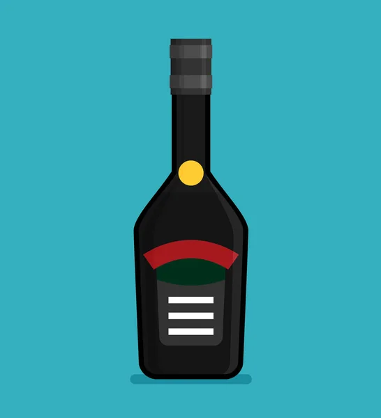 Alcohol icono plano — Vector de stock