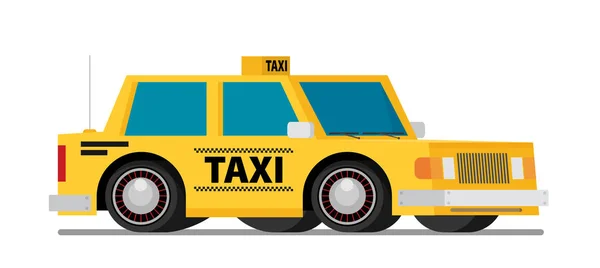 Taxi stary samochód Płaska konstrukcja — Wektor stockowy