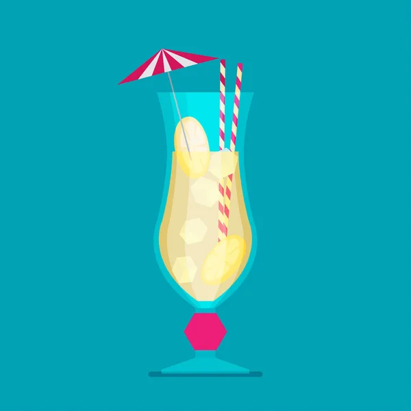 Cocktail. Flat icon — Stock Vector