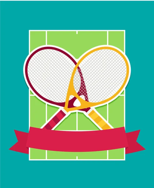 Tenis Cort ilustrare — Vector de stoc