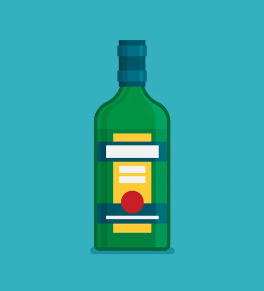 Alcohol icono plano — Vector de stock