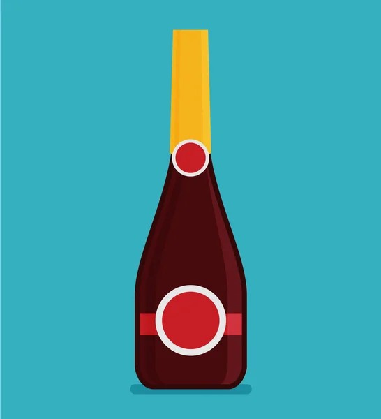 Alcohol icono plano — Vector de stock