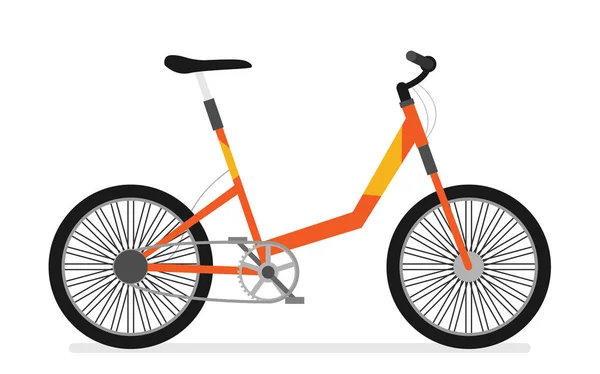 Vélo plat isolé sur blanc — Image vectorielle