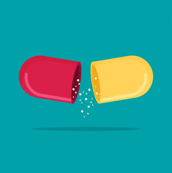 Geneeskunde pillen illustratie — Stockvector