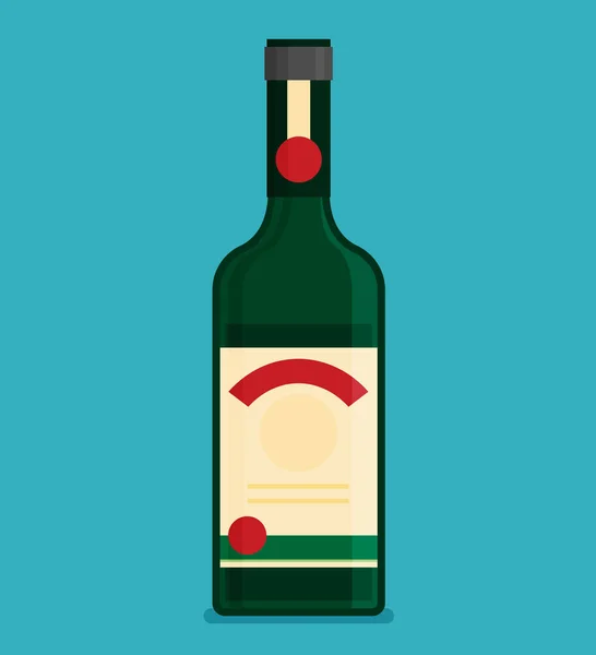 Alcohol icono plano — Vector de stock